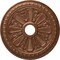 Ekena Millwork Bristol Ceiling Medallion (Fits Canopies up to 3 7/8"), 23 1/2"OD x 3 7/8"ID x 1"P, Polished Copper CM23BIPOS - alternate 1